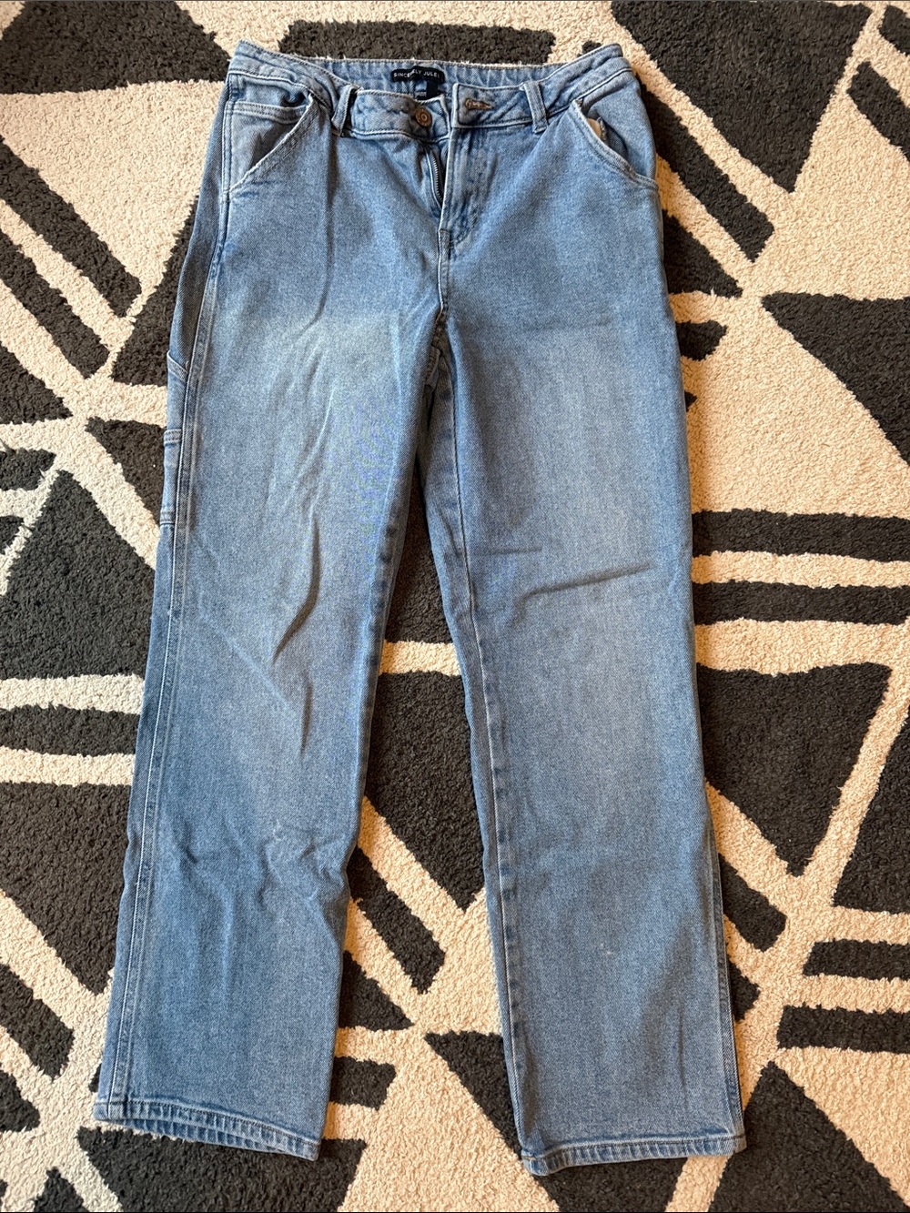 Sincerely Jules Women's Straight Jeans - Light Blue Wash